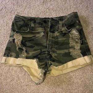 Camo Jean Shorts